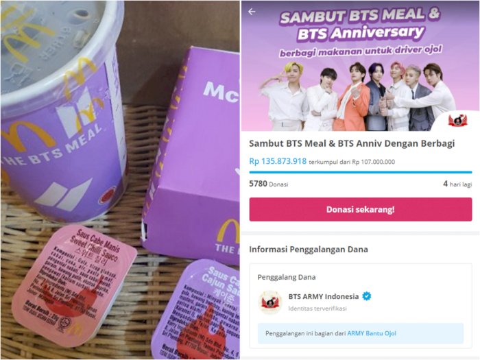 Salut! Sambut Promo BTS Meal McD, ARMY Galang Donasi untuk ...