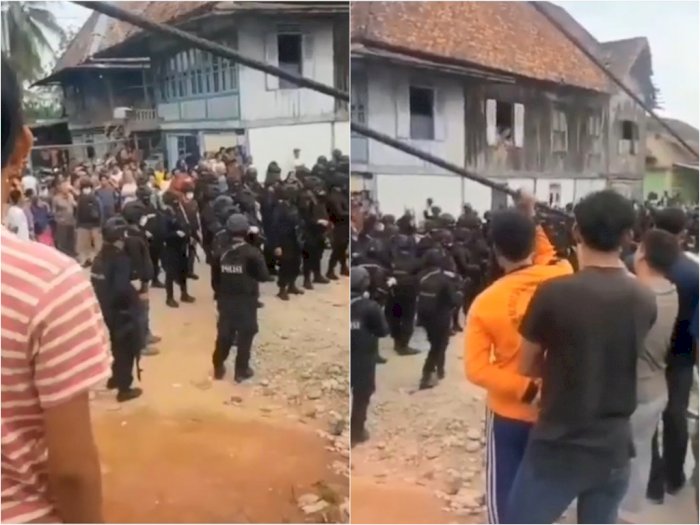 Puluhan Polisi & Brimob Gerebek Kampung Narkoba di Sumsel, Pengedar dan Preman Ditangkap