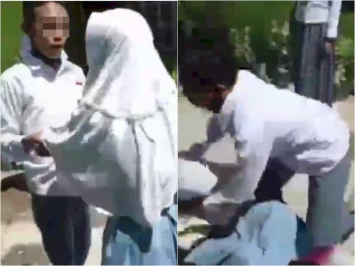 Astaga, Anak SMA di Gorontalo Berkelahi, Dorong Lalu Tarik Jilbab Lawannya Hingga Lepas