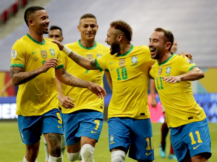 FOTO: Copa America 2021, Brasil Gulung Venezuela 3-0