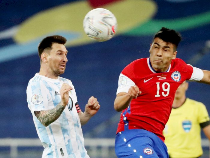 FOTO: Copa America 2021, Argentina vs Chile 1-1