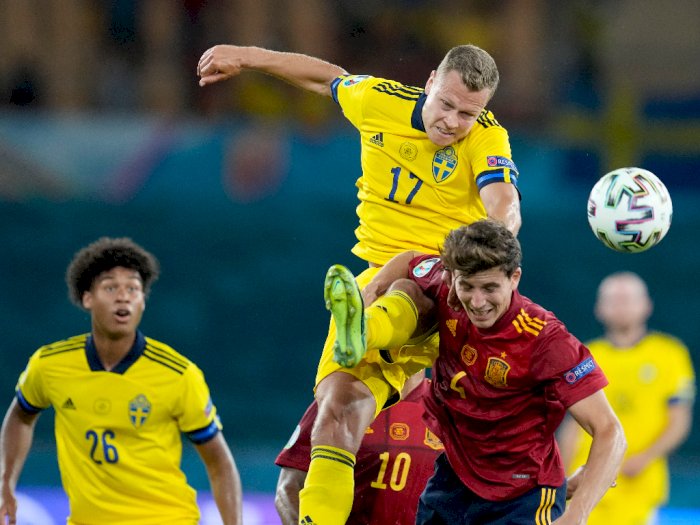 FOTO: Euro 2020, Spanyol vs Swedia Berakhir Skor Kacamata 0-0