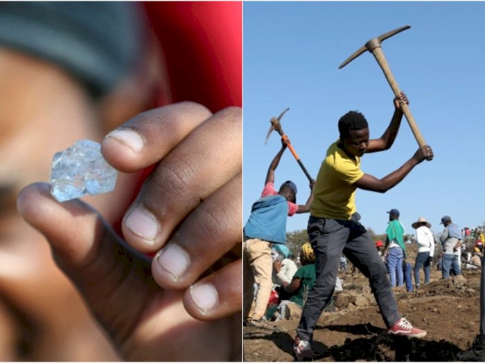 Orang-orang di Afrika Selatan Berduyun-duyun Mencari Batu yang Diyakini Sebagai Berlian