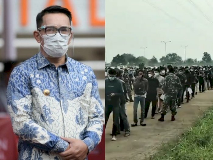 Viral Kerumunan saat Vaksinasi di Stadion GBLA, Ridwan Kamil Minta Maaf