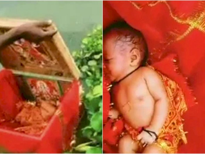 Momen Bayi Perempuan yang Baru Lahir Ditemukan Mengambang di Sungai Gangga India