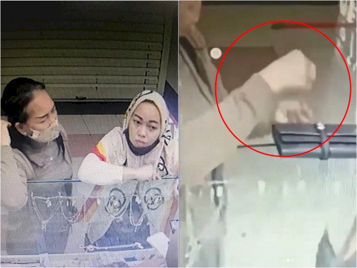 Duh! Ibu-ibu di Bandung Terekam CCTV Curi Emas di Dalam Mall, Modus Pura-pura Pilih Gelang