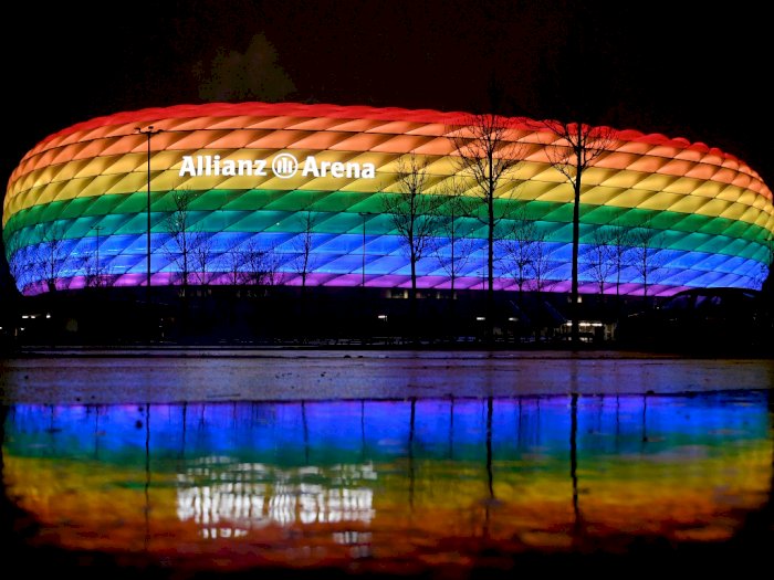 UEFA Tolak Permintaan Jerman yang Ingin Buat Allianz Arena Berwarna Pelangi