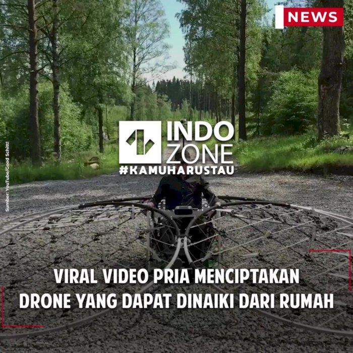Viral Video Pria Menciptakan Drone yang Dapat Dinaiki dari Rumah