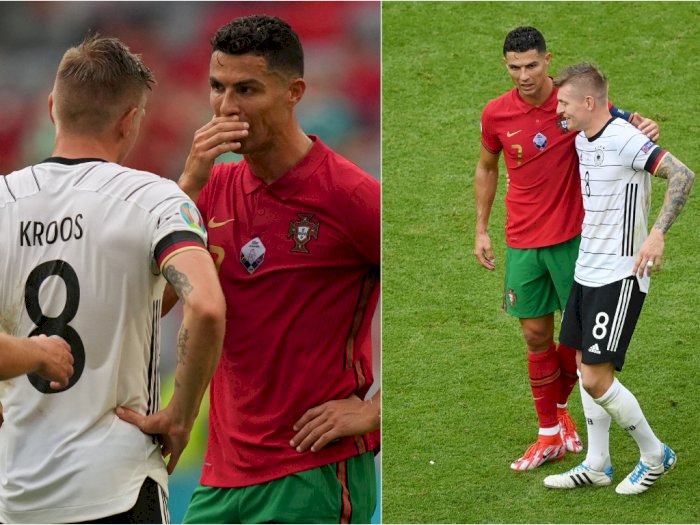 Terlihat Ngobrol dengan Ronaldo di Laga Portugal vs Jerman, Kroos: Senang Melihatnya Lagi