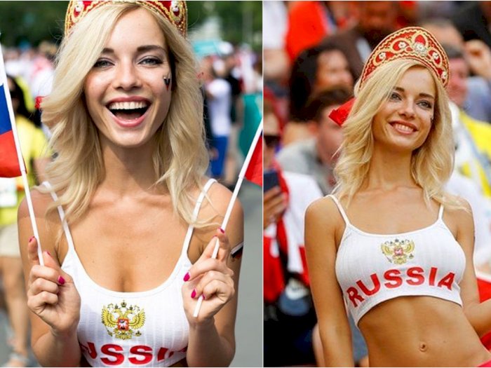 Dituding Pernah Jadi Bintang Porno, Fans Cantik Timnas Rusia Ini Beri Klarifikasi