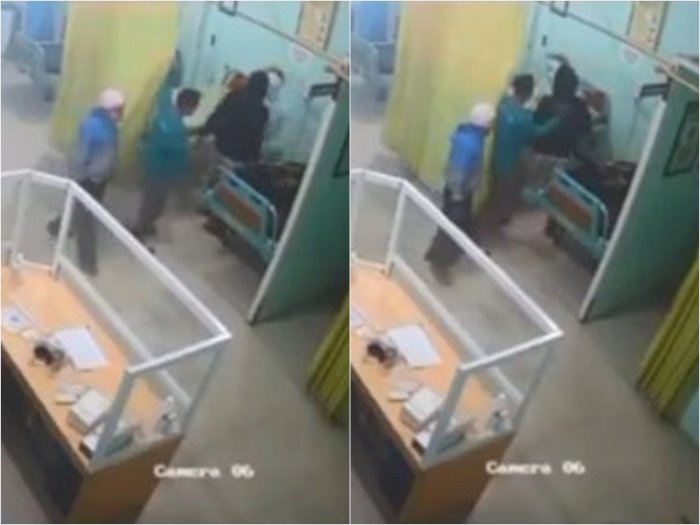 Duh! Keluarga Pasien Terekam CCTV Pukul Perawat Puskesmas saat Tangani Pasien COVID-19