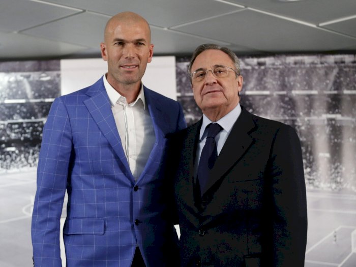 Perez Akui Sudah Berusaha Menahan Zidane Supaya Tak Pergi