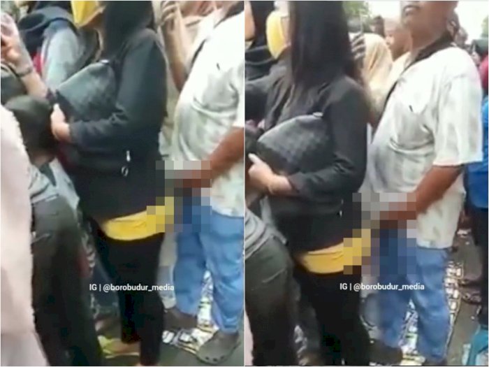 Astaga! Pria Cabul Terekam Kamera Arahkan Kemaluannya ke Wanita saat di Tengah Kerumunan
