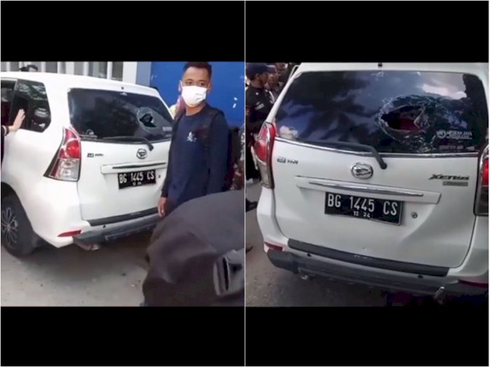 Viral, Sekelompok Satpam Diduga Keroyok dan Rusak Mobil Keluarga Wisudawan UIN Palembang