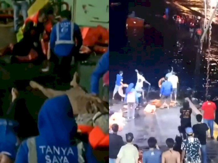 Detik-detik Penyelamatan Penumpang KMP Yunicee yang Tenggelam di Selat Bali