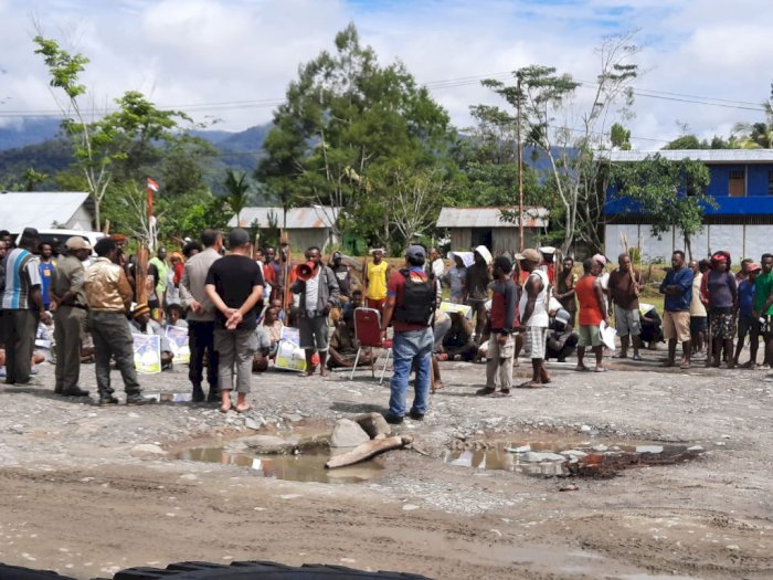 Polisi Temui Tokoh Masyarakat Pasca Pembakaran di Yalimo Papua