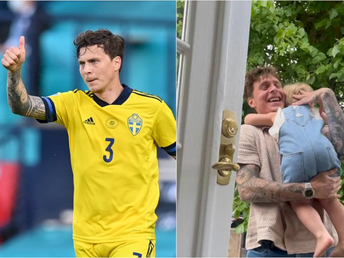 Momen Haru Lindelof Pulang ke Rumah Disambut Putra Kecilnya Usai Swedia Gagal di EURO 2020
