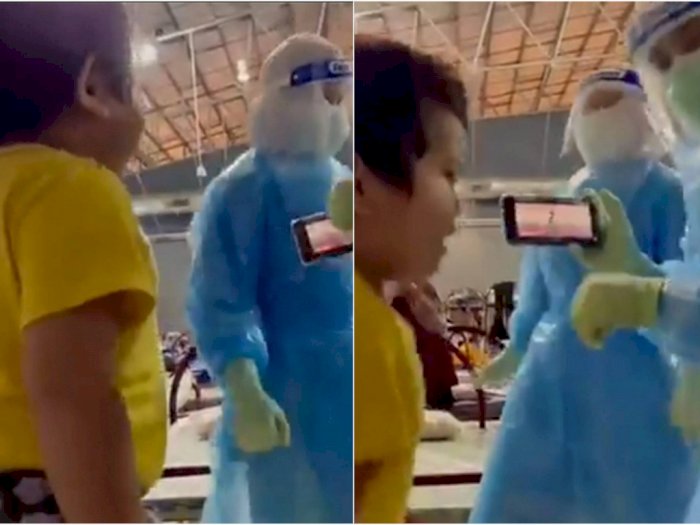 Viral Video Bocah Laki-laki Menari Bersama Tim Medis di Pusat Karantina, Netizen Terharu