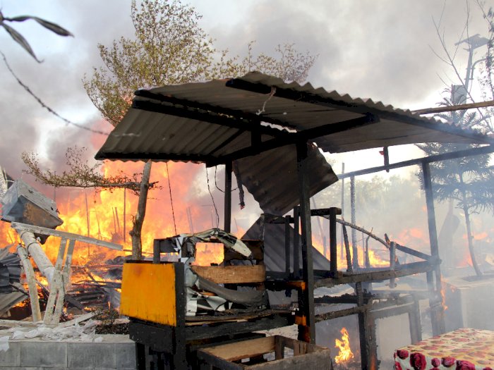 FOTO: Kebakaran Permukiman di Dumai