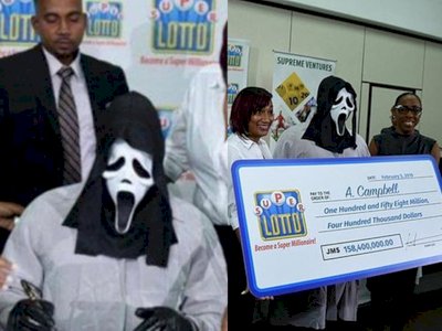 Takut 'Dipalak' Keluarga, Pria Ini Tutup Muka Pakai Topeng saat Ambil Hadiah Lotre Rp16 M