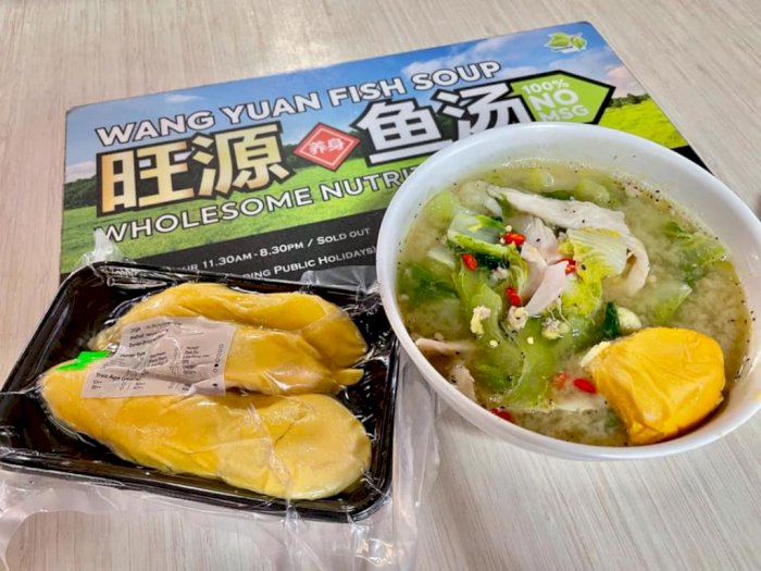 Aneh, Jajanan di Singapura Ini Menyajikan Durian Dengan Sup Ikan