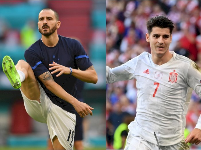 EURO 2020: Kawan Jadi Lawan, Bonucci Siap Awasi Morata di Laga Italia Kontra Spanyol 