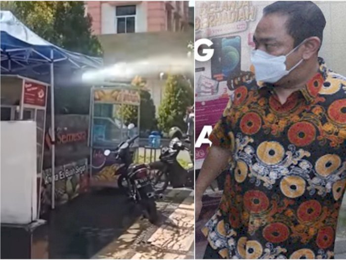 Ganas! Satpol PP Semarang Semprot Warung Kecil Pakai Air Pemadam Kebakaran, Ditegur Walkot