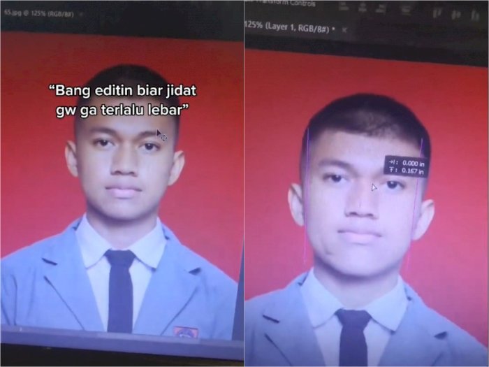 Viral, Pria Minta Edit Foto Agar Jidat Tak Kelihatan Lebar, Hasilnya Bikin Netizen Melongo