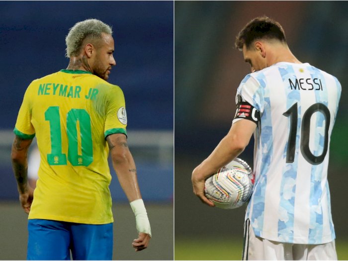 Bercanda Soal Final Copa America 2021, Neymar: Persahabatan Saya dan Messi Dipertaruhkan