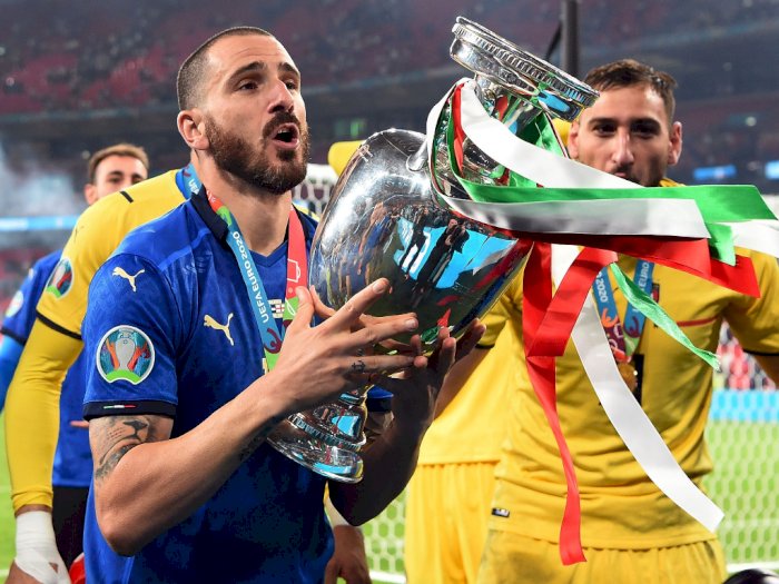 Pesan untuk Fans Inggris, Bonucci Langsung Teriak It's Coming To Rome Usai Italia Juara 
