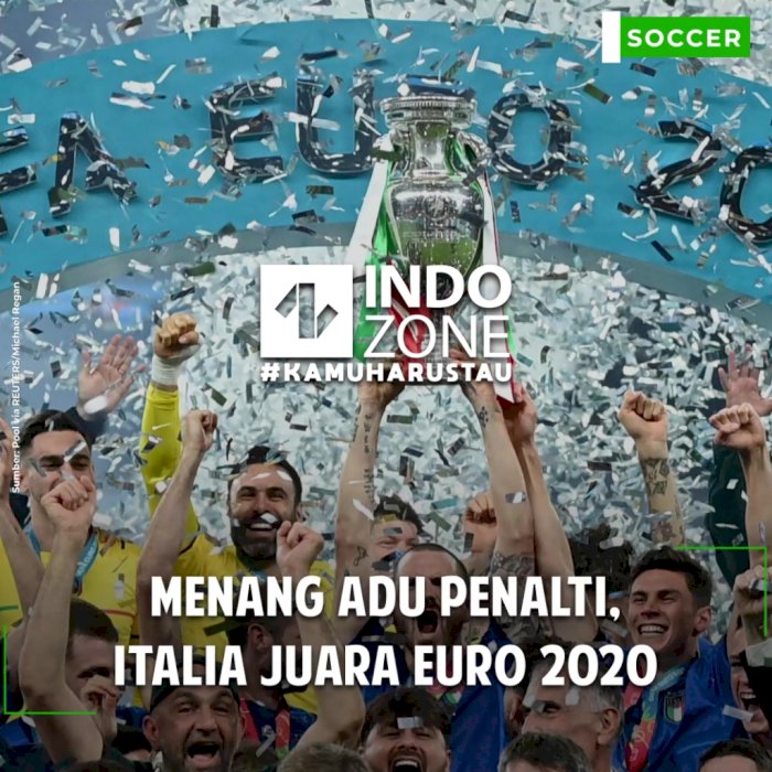 Menang Adu Penalti, Italia Juara Euro 2020