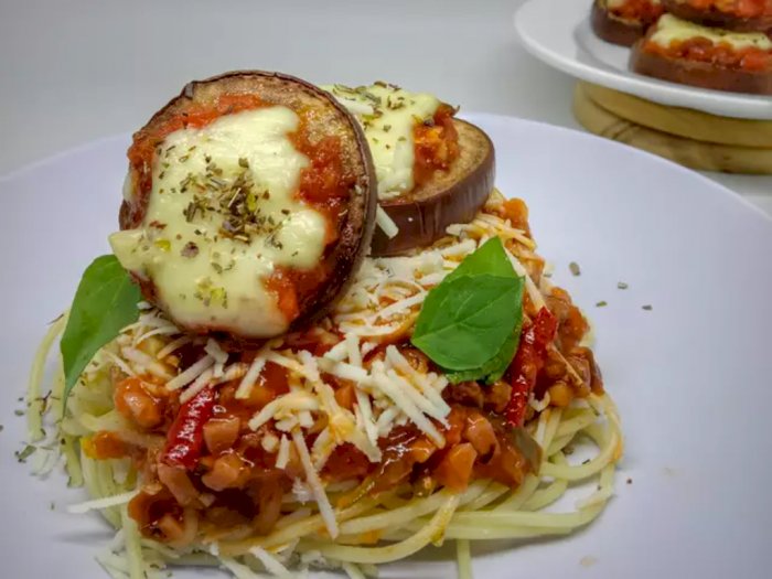 Mudahnya Membuat Spaghetti Terong dan Jamur, Ini Resepnya
