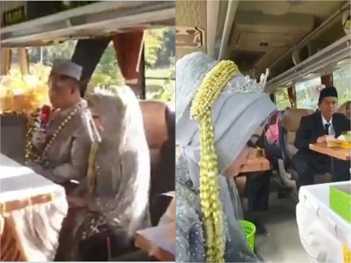 Terungkap! Pasangan Menikah di Bus Hindari Kerumunan & Razia PPKM, Ternyata Warga Klaten