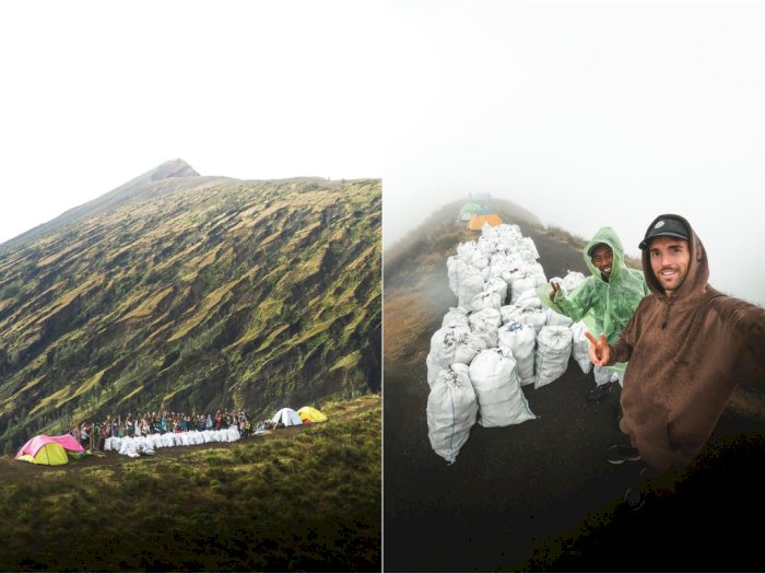 Viral Bule Prancis Benjamin Ortega Bersih-bersih 1,6 Ton Sampah di Gunung Rinjani