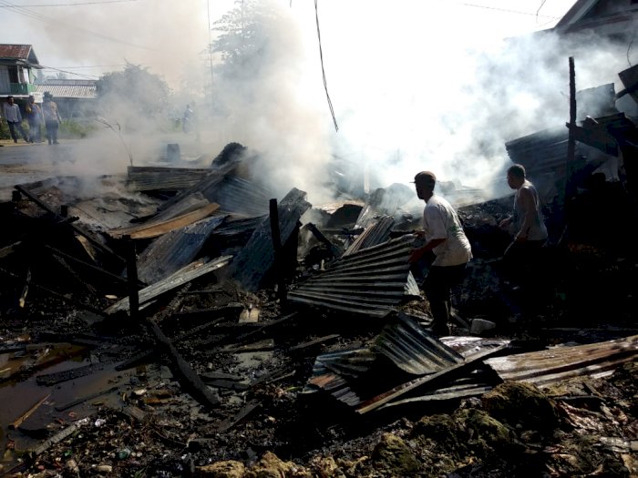 Kios di Papua Terbakar Akibat Kompor Meledak, Kerugiannya Ratusan Juta