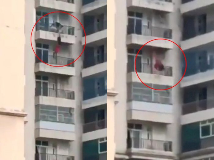Viral Video Mengerikan Wanita Jatuh dari Gedung Apartemen Setelah Bertengkar dengan Suami