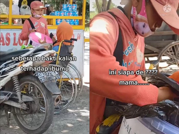 Viral, Bocah Ini Jualan Keripik Pisang Sambil Dorong Ibunya di Kursi Roda, Netizen Terharu