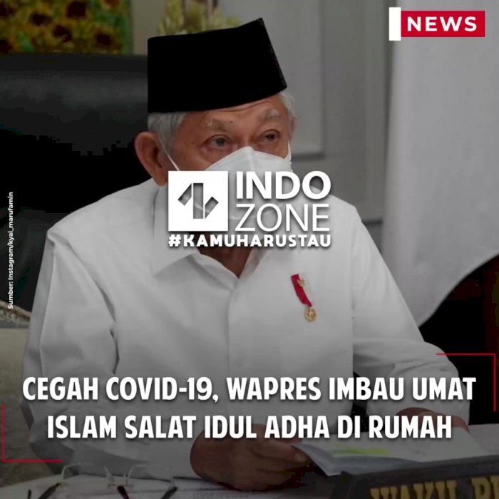 Cegah COVID-19, Wapres Imbau Umat Islam Salat Idul Adha di Rumah