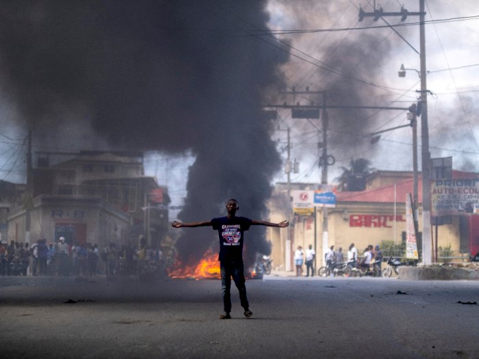 FOTO: Protes Terhadap Pembunuhan Presiden Haiti Moise di Cap-Haitien