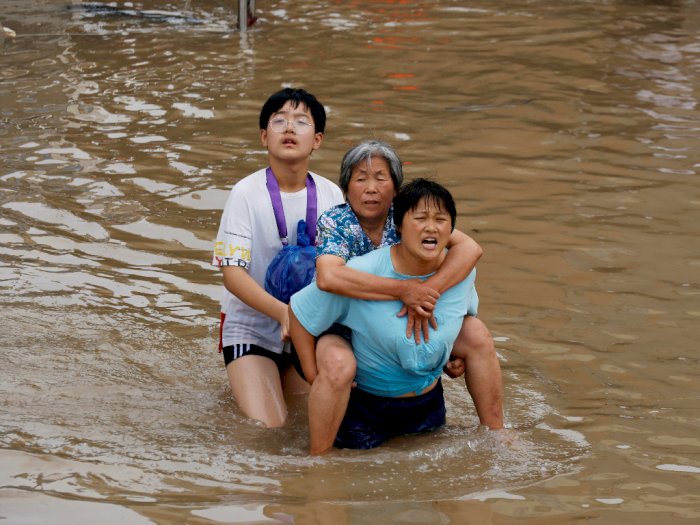 FOTO: Dampak Banjir di Kota Zhengzhou, China