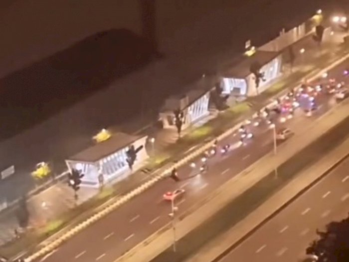 Ada Balap Liar di Jalan Sudirman, Polisi Tilang Puluhan Motor