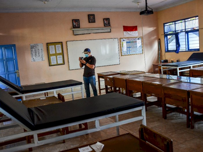 FOTO: Sekolah Dijadikan Ruang Isolasi COVID-19