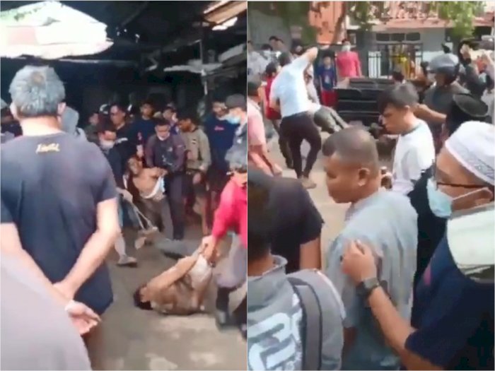 Tragis! Dua Pria Berlumuran Darah Habis Dikeroyok Warga, Terciduk Curi Motor di Tangerang