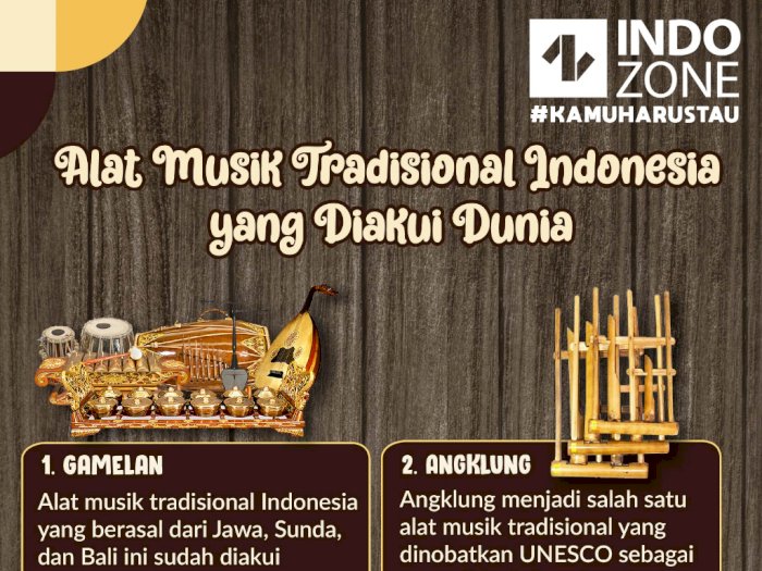 5 Alat Musik Tradisional Indonesia yang Diakui Dunia
