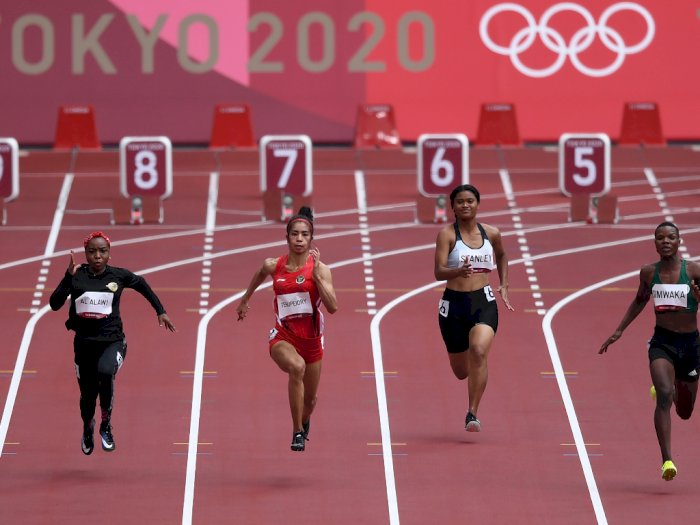 FOTO: Penyisihan Atletik 100 Meter Putri Olimpiade Tokyo 2020
