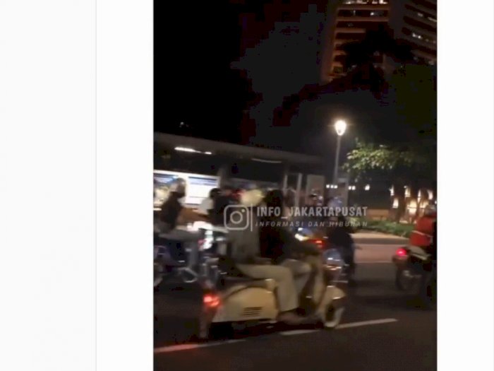 Viral Konvoi Pemotor di Sudirman Jakpus Berujung Dibubarkan Polisi