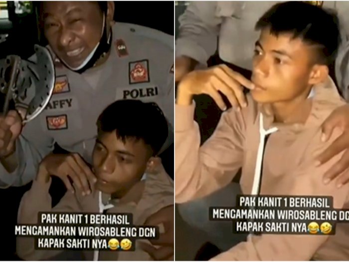 Viral 'Wiro Sableng' Ditangkap Polisi Beserta Kapak Saktinya, Wajahnya Ngenes