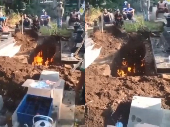 Viral, Video Liang Lahat Mengeluarkan Api Usai Digali, Netizen Sebut karena Ini!