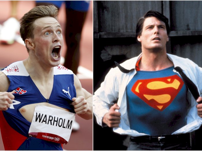 Raih Emas Olimpiade, Pelari Norwegia Ini Selebrasi Bak Superman, Robek Baju di Bagian Dada