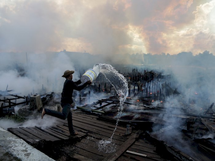 FOTO: Kebakaran Permukiman Padat Penduduk di Palangkaraya